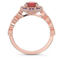 Art Deco Halo Devalaya Ring