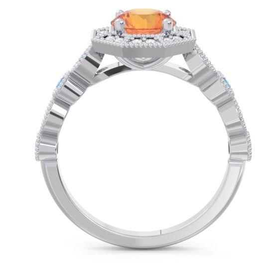 Art Deco Halo Devalaya Ring