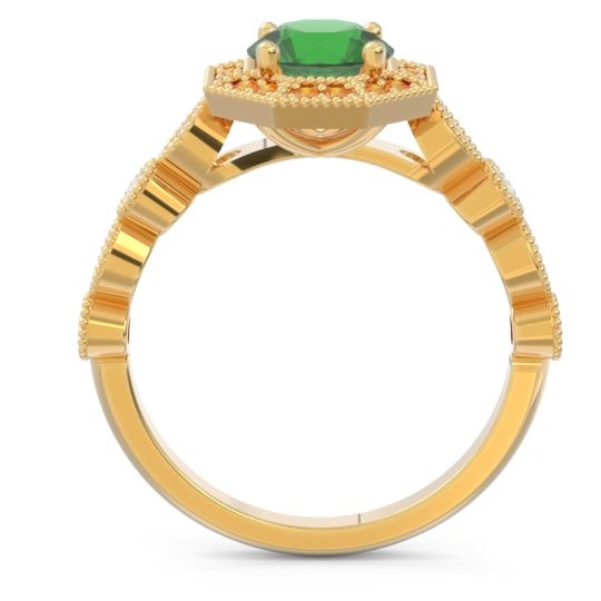 Art Deco Halo Devalaya Ring