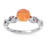 Citrine Ring In Palladium With Aquamarine And Garnet Atati Round Modern Ring