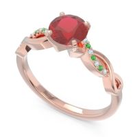 Solitaire Milgrain Atati Ring