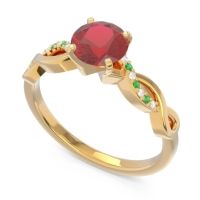 Solitaire Milgrain Atati Ring