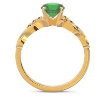 Solitaire Milgrain Atati Ring