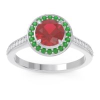 Halo Pave Vitvaksana Ring