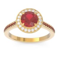 Halo Pave Vitvaksana Ring