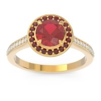 Halo Pave Vitvaksana Ring