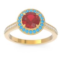 Halo Pave Vitvaksana Ring