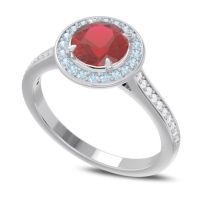 Halo Pave Vitvaksana Ring