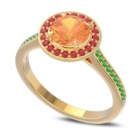Halo Pave Vitvaksana Ring