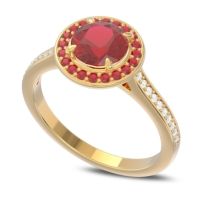Halo Pave Vitvaksana Ring