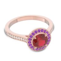 Halo Pave Vitvaksana Ring