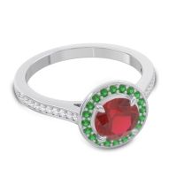 Halo Pave Vitvaksana Ring