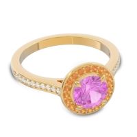Halo Pave Vitvaksana Ring
