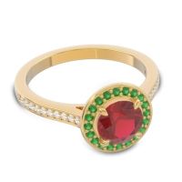 Halo Pave Vitvaksana Ring