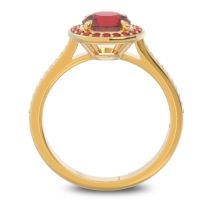 Halo Pave Vitvaksana Ring