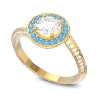 Halo Bypass Pave Azraya Ring