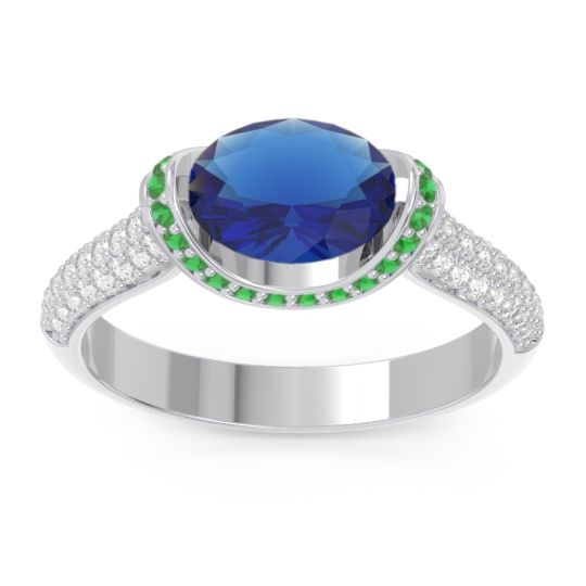 Modern Halo Oval Pave Timi Ring