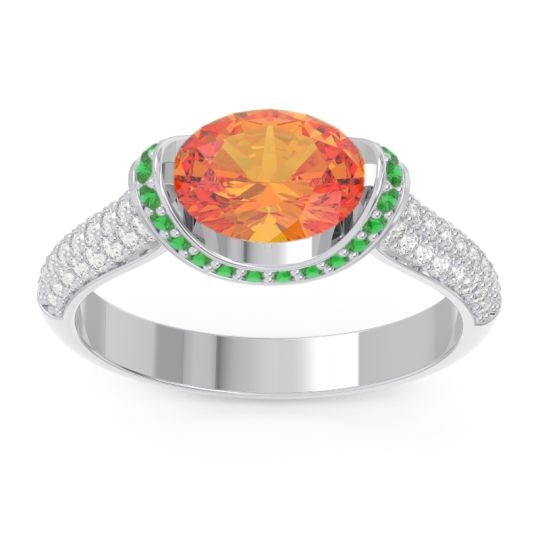 Modern Halo Oval Pave Timi Ring