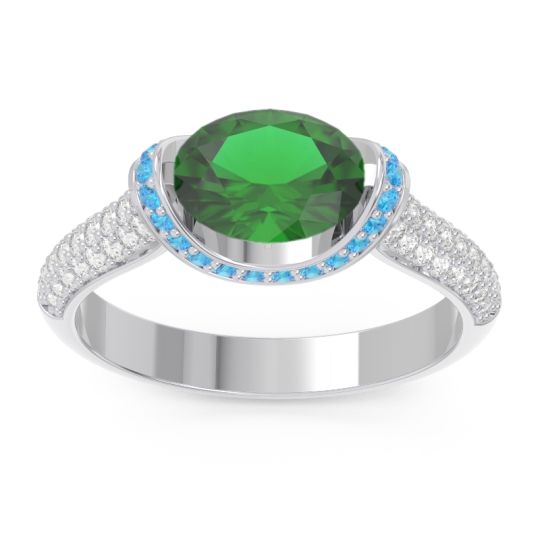 Modern Halo Oval Pave Timi Ring