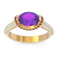 Modern Halo Oval Pave Timi Ring