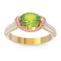 Modern Halo Oval Pave Timi Ring
