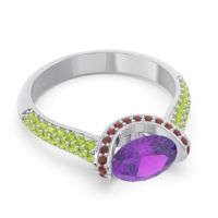 Modern Halo Oval Pave Timi Ring