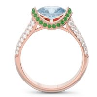 Modern Halo Oval Pave Timi Ring