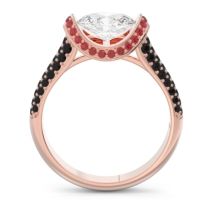 Modern Halo Oval Pave Timi Ring