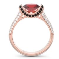 Modern Halo Oval Pave Timi Ring
