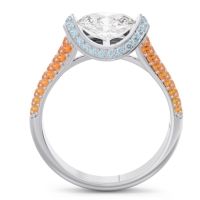 Modern Halo Oval Pave Timi Ring