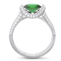 Modern Halo Oval Pave Timi Ring