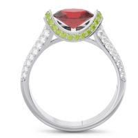 Modern Halo Oval Pave Timi Ring