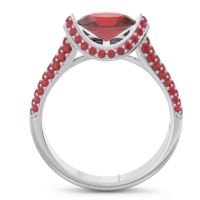 Modern Halo Oval Pave Timi Ring