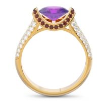 Modern Halo Oval Pave Timi Ring