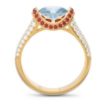 Modern Halo Oval Pave Timi Ring