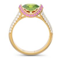 Modern Halo Oval Pave Timi Ring
