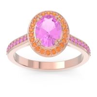 Halo Pave Oval Oni Ring
