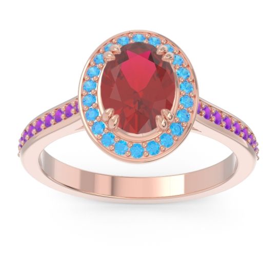 Halo Pave Oval Oni Ring