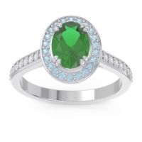 Halo Pave Oval Oni Ring