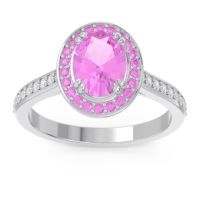 Halo Pave Oval Oni Ring