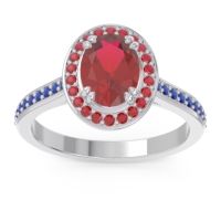 Halo Pave Oval Oni Ring