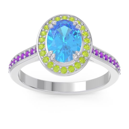 Halo Pave Oval Oni Ring