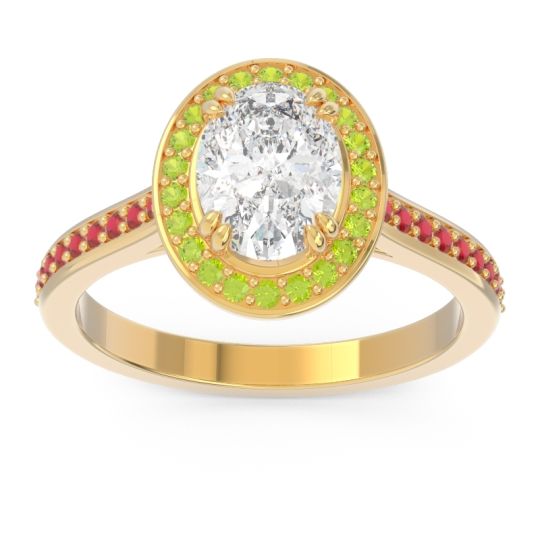 Halo Pave Oval Oni Ring