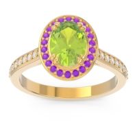 Halo Pave Oval Oni Ring