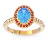 Halo Pave Oval Oni Ring