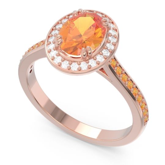 Halo Pave Oval Oni Ring