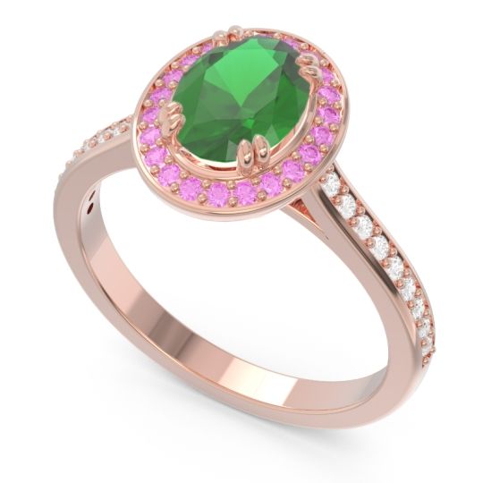 Halo Pave Oval Oni Ring