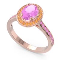 Halo Pave Oval Oni Ring