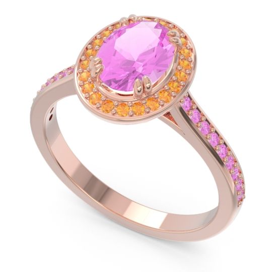 Halo Pave Oval Oni Ring