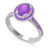 Halo Pave Oval Oni Ring